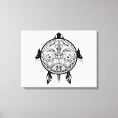 Tribale schildpadden Tattoo Canvas Afdruk (Voorkant)