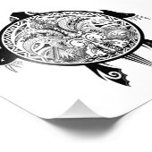 Tribale schildpadden Tattoo Foto Afdruk (Hoek)