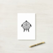 Tribale schildpadden Tattoo Post-it® Notes (Op bureau)