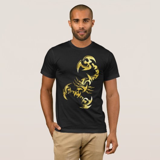 tribale schorpioen 2 donker t-shirt (Voorkant volledig)