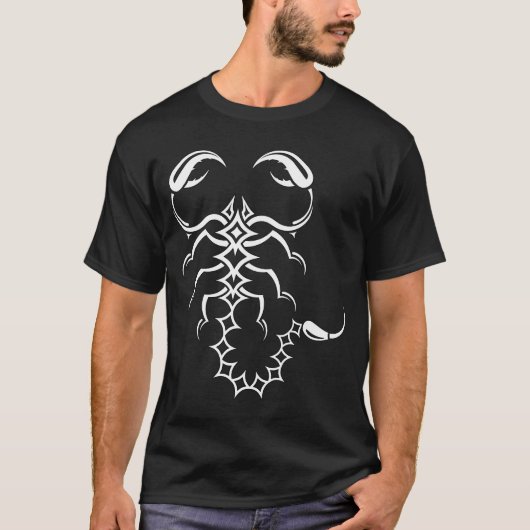 Tribale Scorpion (donker) T-shirt (Voorkant)