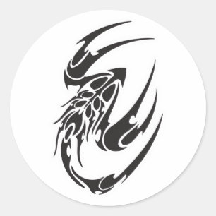 Tribale Scorpion Tattoo Design Ronde Sticker
