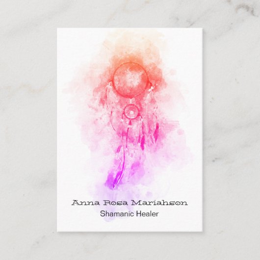 *~* Tribale shamanic . Dream Catcher Sacred Shaman Visitekaartje (Voorkant)