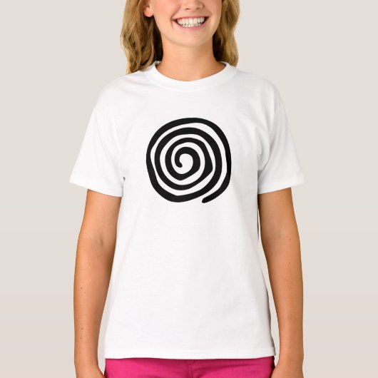 Tribale spiraal-petroglyph stamkunst t-shirt (Voorkant)