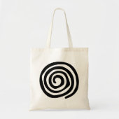 Tribale spiraal-petroglyph stamkunst tote bag (Voorkant)