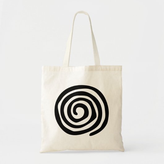 Tribale spiraal-petroglyph stamkunst tote bag (Voorkant)