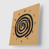 Tribale spiraalzwarte zirkel vierkante klok (Hoek)