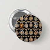 Tribale Sprong Kikkers Ronde Button 5,7 Cm (Voorkant /achterkant)