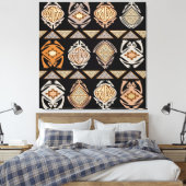 Tribale Sprongkikkers Canvas Afdruk (Insitu (Slaapkamer))