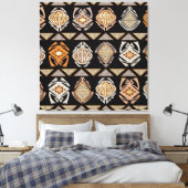 Tribale Sprongkikkers Canvas Afdruk (Insitu (Slaapkamer))