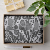 Tribale standaard mozaïektablet: zwart-wit tissuepapier (Geschenk)