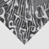 Tribale standaard mozaïektablet: zwart-wit tissuepapier (Detail)