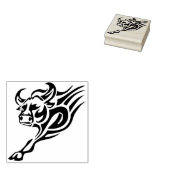 tribale stier - kunststempel rubberstempel (Gestempeld)