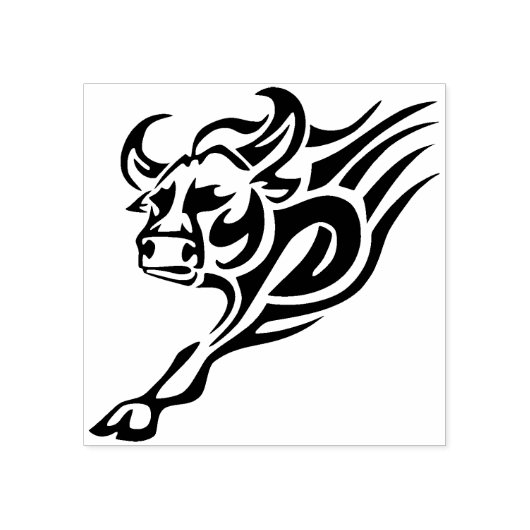 tribale stier - kunststempel rubberstempel (Afrduk)