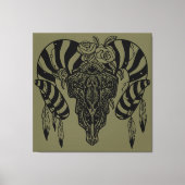 Tribale stierenschedel canvas afdruk (Voorkant)