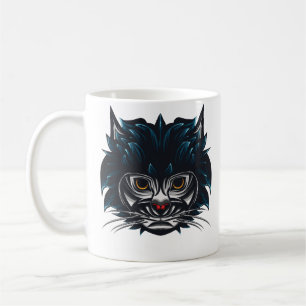 Tribale stijl Angry Cat Koffiemok