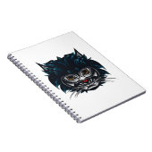 Tribale stijl Angry Cat Notitieboek (Rechterzijde)
