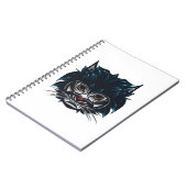 Tribale stijl Angry Cat Notitieboek (Linkerzijde)