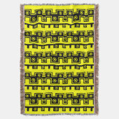 Tribale stijl II - Geel en zwart Deken (Voorkant Verticaal)