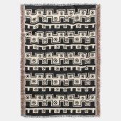 Tribale stijl II - Zwart op crème Deken (Voorkant Verticaal)