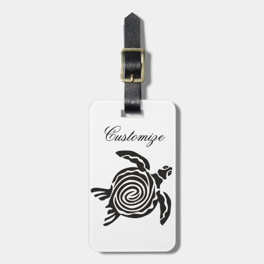 Tribale stijlschildpad Thunder_Cove Bagagelabel (Voorkant verticaal)