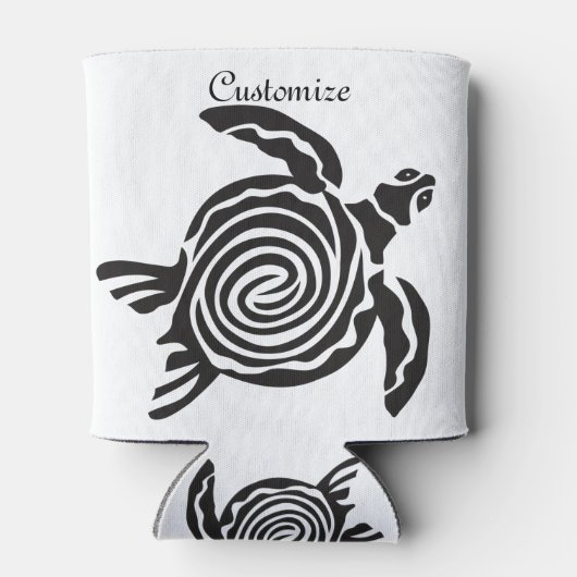 Tribale stijlschildpad Thunder_Cove Blikjeskoeler (Achterkant)