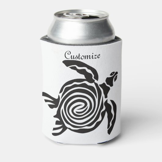 Tribale stijlschildpad Thunder_Cove Blikjeskoeler (Blikje Achterkant)