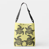 Tribale stijlschildpad Thunder_Cove Crossbody Tas (Achterkant)