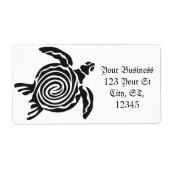 Tribale stijlschildpad Thunder_Cove Etiket (Voorkant)