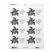 Tribale stijlschildpad Thunder_Cove Etiket (Full Sheet)