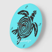 Tribale stijlschildpad Thunder_Cove Grote Klok (Hoek)