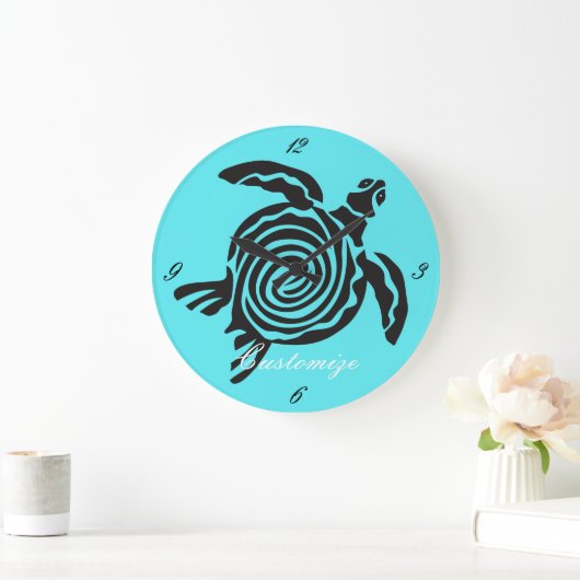 Tribale stijlschildpad Thunder_Cove Grote Klok (Huis)