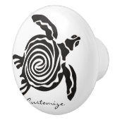 Tribale stijlschildpad Thunder_Cove Keramische Knop (Rechts)