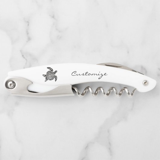 Tribale stijlschildpad Thunder_Cove Kurkentrekker (Voorkant)