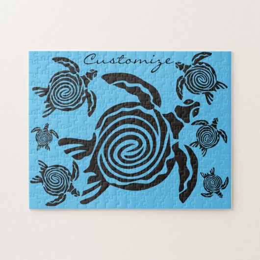 Tribale stijlschildpad Thunder_Cove Legpuzzel (Horizontaal)