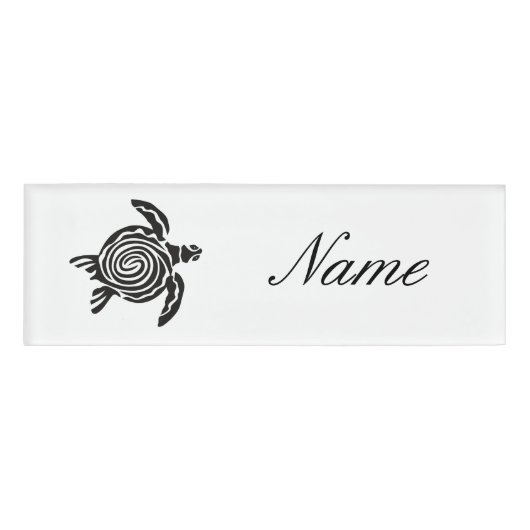 Tribale stijlschildpad Thunder_Cove Naambadge (Voorkant)