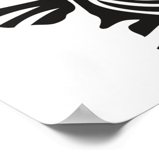 Tribale stijlschildpad Thunder_Cove Poster (Hoek)