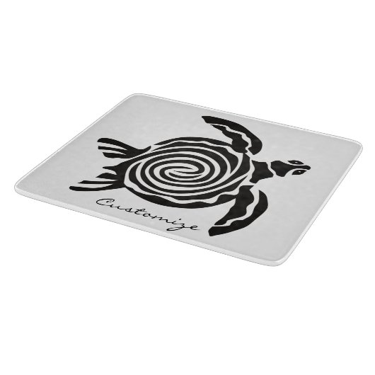 Tribale stijlschildpad Thunder_Cove Snijplank (Hoek)