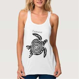 Tribale stijlschildpad Thunder_Cove Tanktop