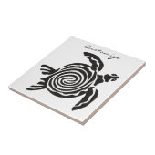 Tribale stijlschildpad Thunder_Cove Tegeltje (Zijkant)