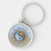 Tribale Stone & Water Yin Yang Sleutelhanger (Voorkant)
