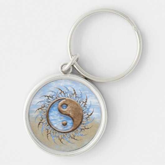 Tribale Stone & Water Yin Yang Sleutelhanger (Voorkant)