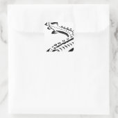 Tribale Sturgeon - Huso Beluga Vierkante Sticker (Tas)