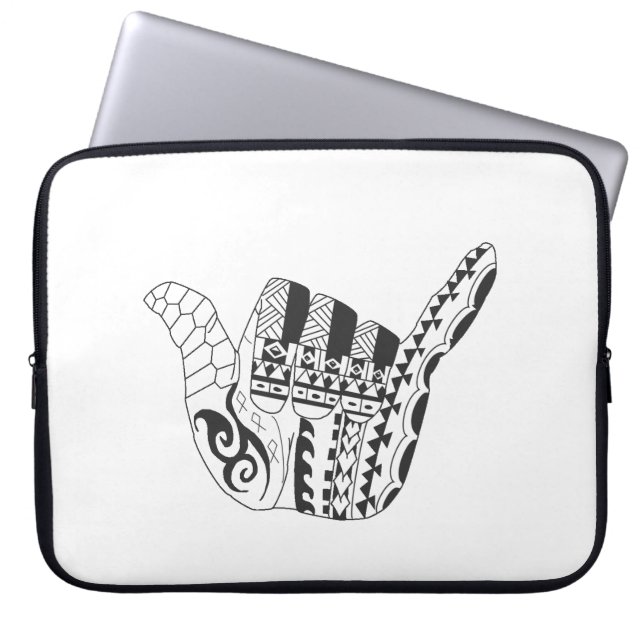 Tribale, Surf omhoog Laptop Sleeve (Voorkant)
