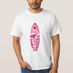 Tribale surfersplank strand grafisch t-shirt