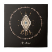 Tribale Symbolen Friendship Motif Art Tile Tegeltje (Voorkant)