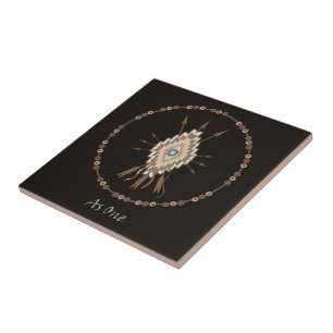 Tribale Symbolen Friendship Motif Art Tile Tegeltje