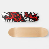 Tribale Tattoo-blades (rood en zwart) Persoonlijk Skateboard (Horizontaal)