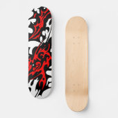 Tribale Tattoo-blades (rood en zwart) Persoonlijk Skateboard (Voorkant)
