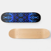 Tribale Tattoo Hartarten blauw zwart Persoonlijk Skateboard (Horizontaal)